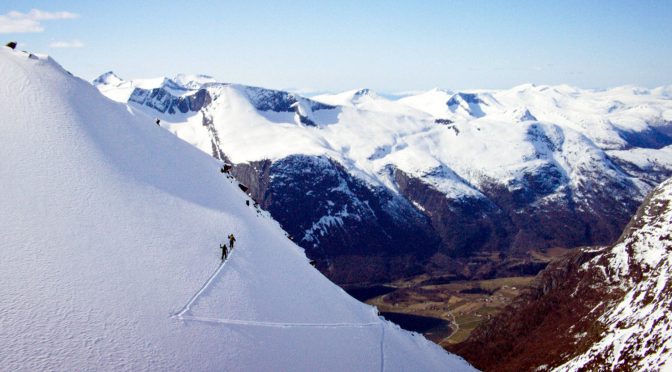 Skiing down spines of the worlds hardest terrain